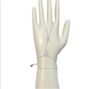 Sterling and Pave CZ Gypsy Finger Bracelet NWT